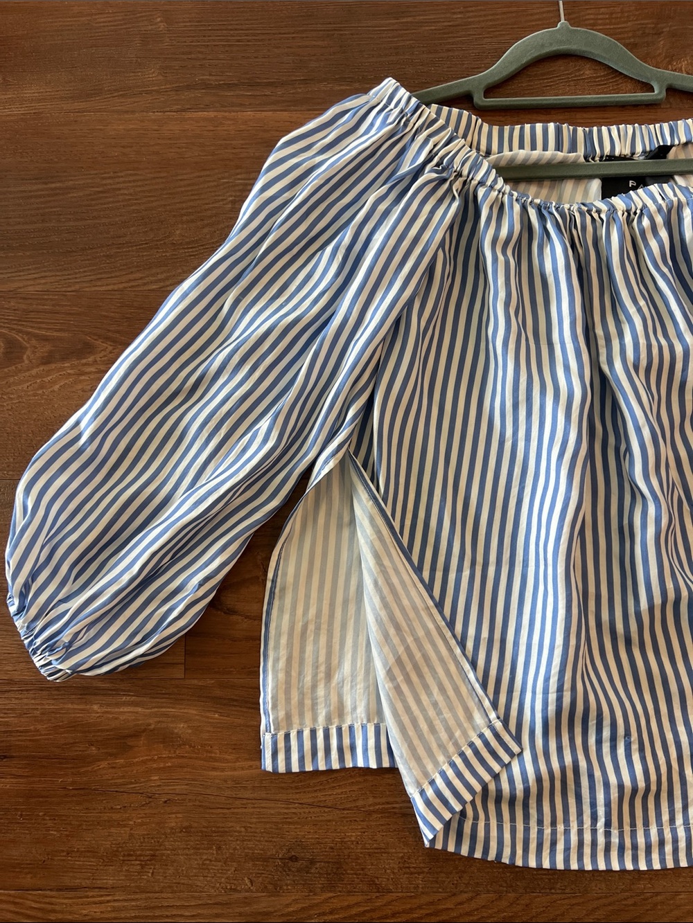 Paper London Off Shoulder Striped Blouse
